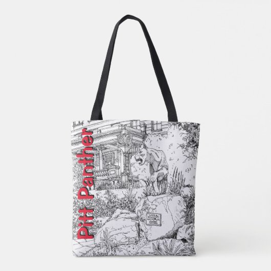 Pitt Panther canvas tas, Pittsburgh - PA Tote Bag (Achterkant)