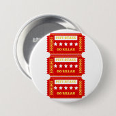 pitt state ticket ronde button 7,6 cm (Voorkant /achterkant)