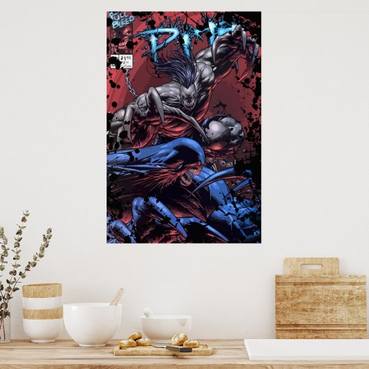 Pitt Superheld Comic Hoesje Poster (Keuken)