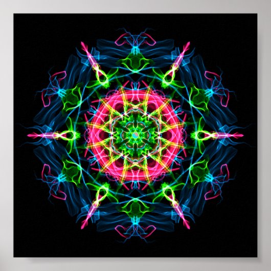 Pitta Dosha Balancing Ayurveda Mandala II Poster (Voorkant)