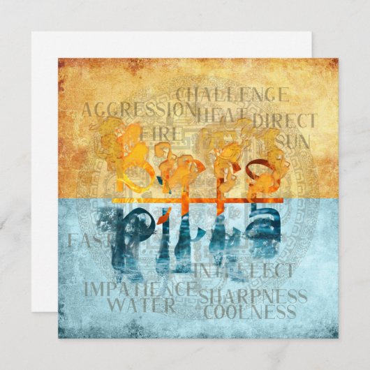 PITTA DOSHA - Wenskaart (Voorkant / Achterkant)