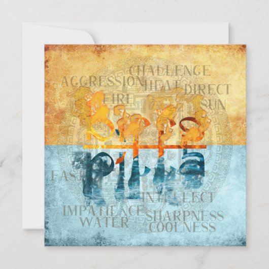 PITTA DOSHA - Wenskaart (Voorkant)