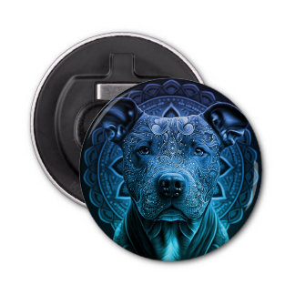 Pittbull-Hondenras Button Flesopener