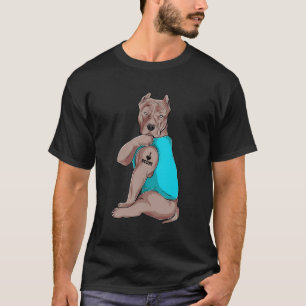 Pittbull Ik Hou Mam Tattoo Kleding Hond Mam Cadeau T-shirt