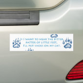 Pitter Patter Bumpersticker (Op auto)