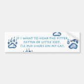 Pitter Patter Bumpersticker (Voorkant)