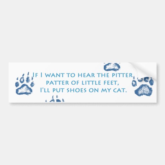 Pitter Patter Bumpersticker (Voorkant)