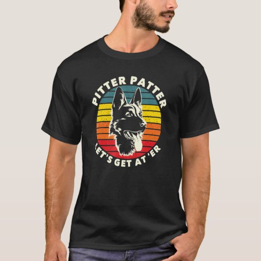 Pitter Patter German Shepherd Canadese Lets T-shirt (Voorkant)