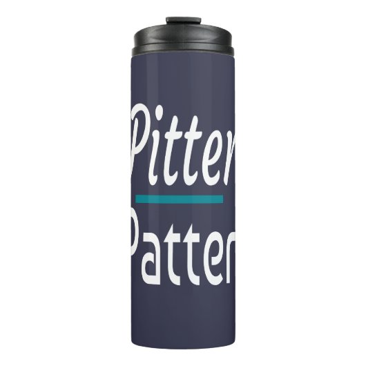 Pitter Patter, grappige Humor Novelty Gift Thermosbeker (Voorkant)