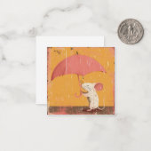 Pitter-Patter & Pagina's: Leg de rust van de muis  Notitiekaartje (Voorkant / Achterkant in situ)