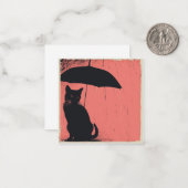 Pitter-Patter & Paw afdrukken naar dromen: Kat Notitiekaartje (Voorkant / Achterkant in situ)