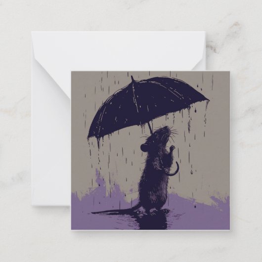 Pitter-Patter & Paw Prints: Gezellige Muisverhalen Notitiekaartje (Voorkant)