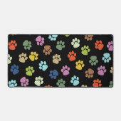 Pitter Patter Paws op zwart Bureaumat (Voorkant)