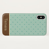 Pitter-Patter Raindrops Monogram Case-Mate iPhone Case (Achterkant (horizontaal))