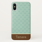 Pitter-Patter Raindrops Monogram Case-Mate iPhone Case (Achterkant)