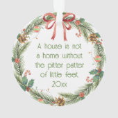 Pitter Patter van Little Feet - Kinderfoto Ornament (achterkant)