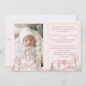 Pitter Patter Voeten Prinses Baby Meisje Geboorte Aankondiging (Voorkant)