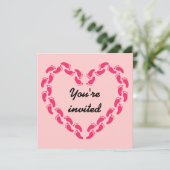 Pitter van prints met voetjes (roze) kaart (Staand voorkant)