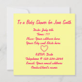 Pitter van prints met voetjes (roze) kaart (Achterkant)