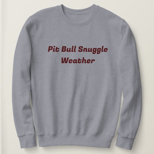 Pittie als een Flower Snuggle Sweatshirt (Design voorkant)