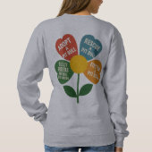 Pittie als een Flower Snuggle Sweatshirt (Achterkant)