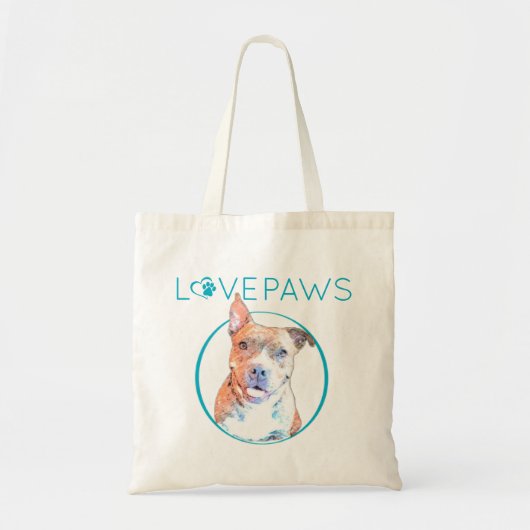Pittie Love Canvas tas (Voorkant)