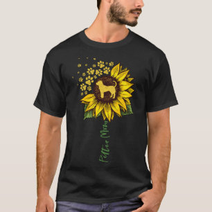 Pittie Ma Sunflower Pitbull Lover Gifts Dog Ma M T-shirt