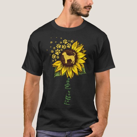 Pittie Ma Sunflower Pitbull Lover Gifts Dog Ma M T-shirt (Voorkant)