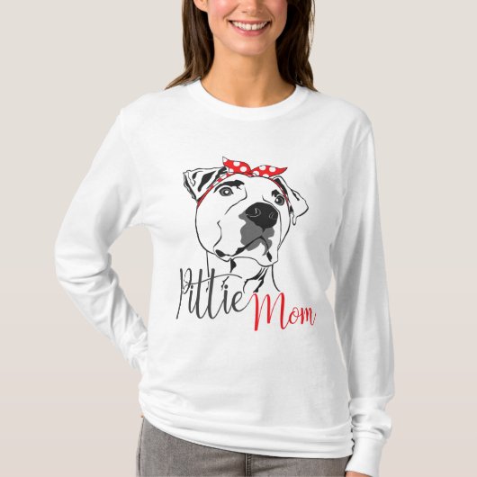Pittie mam American Pitbull Hondenliefhebber Gift T-shirt (Voorkant)