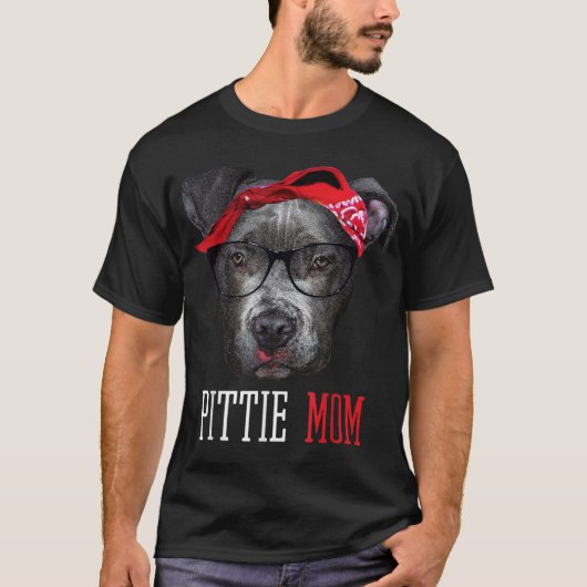 Pittie Mam Pitbull Hondenliefhebbers Moederdag T-shirt (Voorkant)