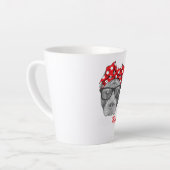 Pittie Mam Shirt voor Pitbull Hondenliefhebbers-Mo Latte Mok (Linkerhoek)