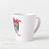 Pittie Mam Shirt voor Pitbull Hondenliefhebbers-Mo Latte Mok (Rechterhoek)