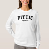 Pittie Mama Pitbull Dog University Funny College T-shirt (Voorkant)