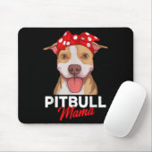 Pittie Mama Pitbull Hond Moeder Grappig Moederdag Muismat (Met muis)
