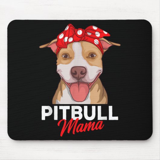 Pittie Mama Pitbull Hond Moeder Grappig Moederdag Muismat (Voorkant)