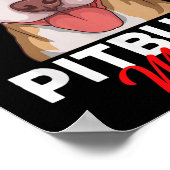 Pittie Mama Pitbull Hond Moeder Grappig Moederdag Poster (Hoek)