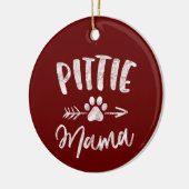 Pittie Mama Pitbull Lover Gifts Pit Bull Dog Mam Keramisch Ornament (Links)