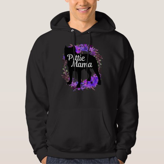 Pittie Mama Pitbull Pit Bull Hond Moeder 2 Hoodie (Voorkant)