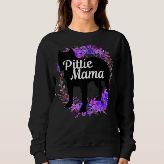 Pittie Mama Pitbull Pit Bull Hond Moeder 2 Trui (Voorkant)