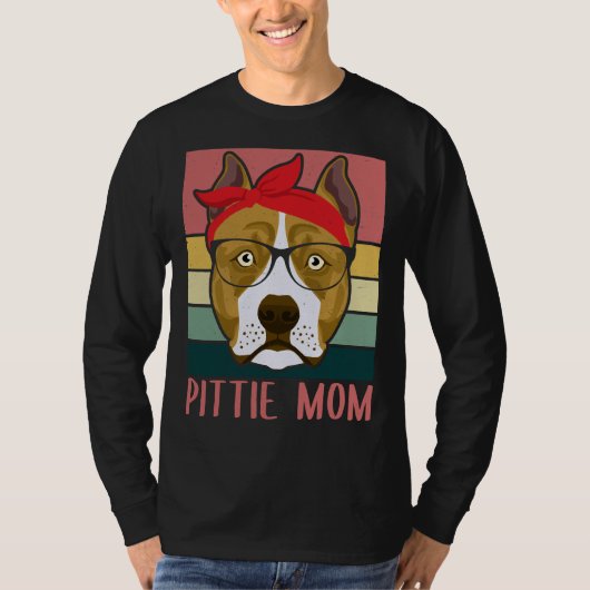 Pittie Moeder Amerikaanse Pit Bull Terrier Eigenaa T-shirt (Voorkant)