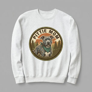 Pittie Moeder Crewneck Pitbull Hond Moeder Cadeau Trui