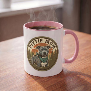 Pittie Moeder Koffiemok   Pitbull Reddingsmoeder C Mok