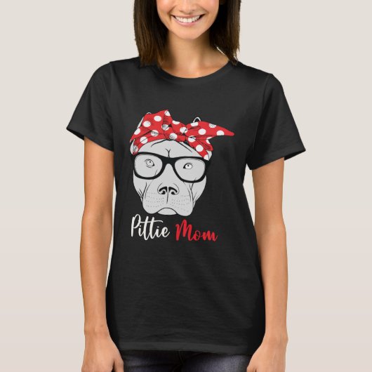 Pittie Moeder Pitbull Hond Moederdag Moeders Vrouw T-shirt (Voorkant)