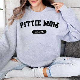 PITTIE MOM Dog Mum Custom Geboortejaar Trui