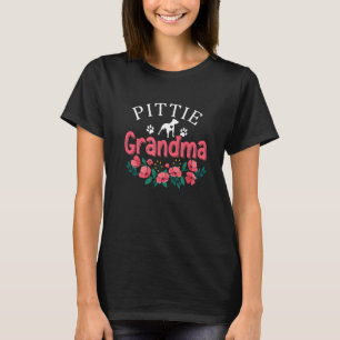 Pittie Oma Hond Vrouwen Pitbull Hond Kerstmis T-shirt