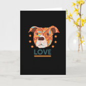 Pittie Pap American Pit Bull Terrier Kaart (Gele Bloem)