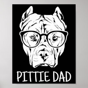 Pittie Papa Pitbull Hondenliefhebbers Gift Poster
