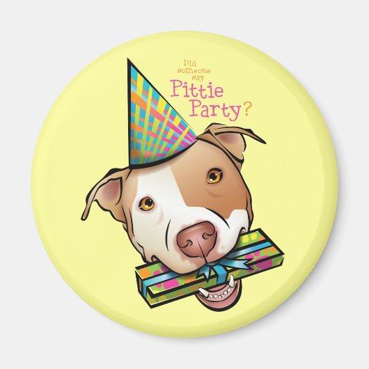 Pittie Party Magneet (Voorkant)