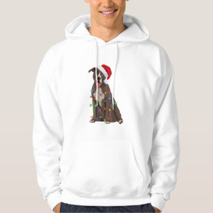Pittie Pitbull Kerstverlichting Xmas Hondenliefheb Hoodie