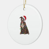 Pittie Pitbull Kerstverlichting Xmas Hondenliefheb Keramisch Ornament (Links)